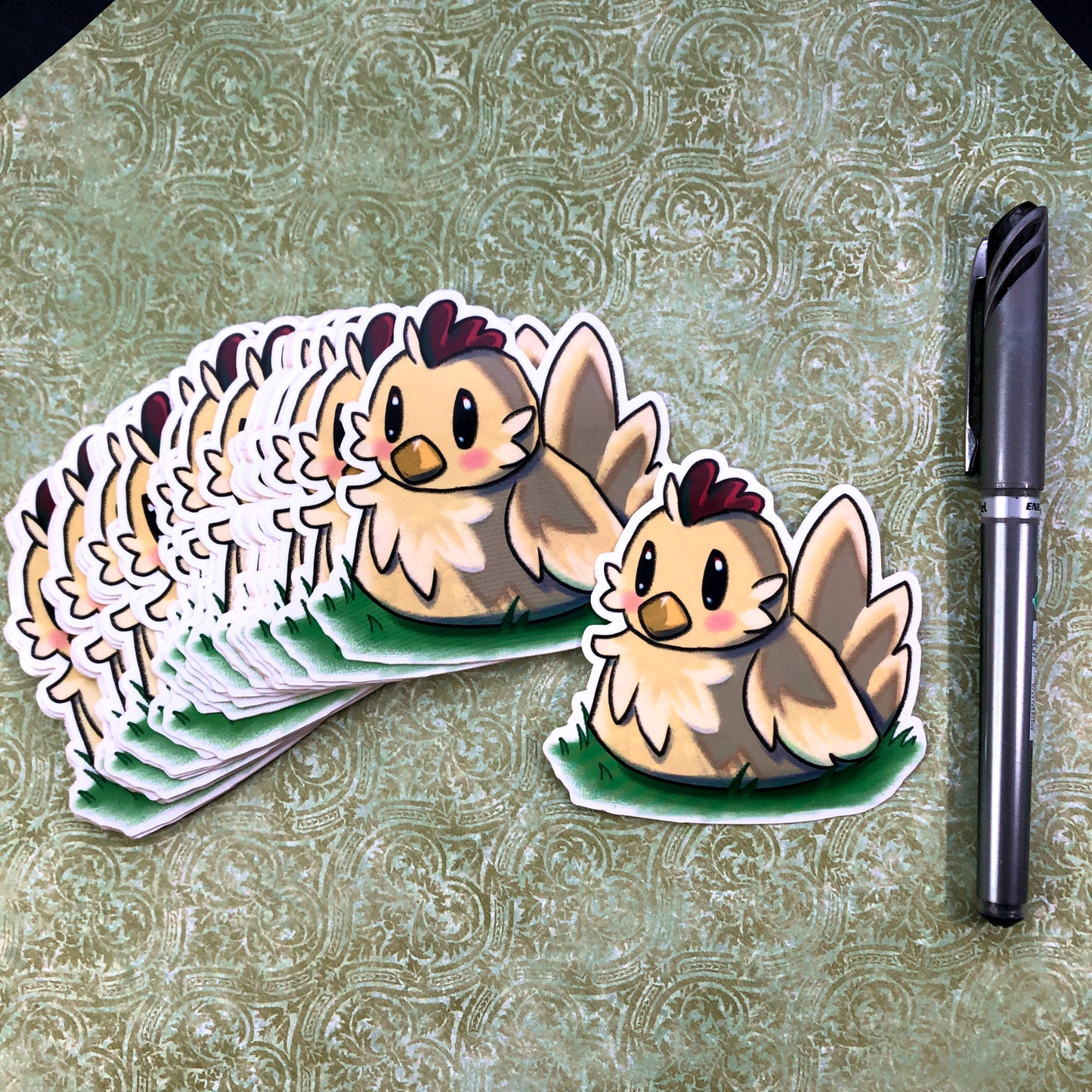 Fluffy Cute Chicken Sticker