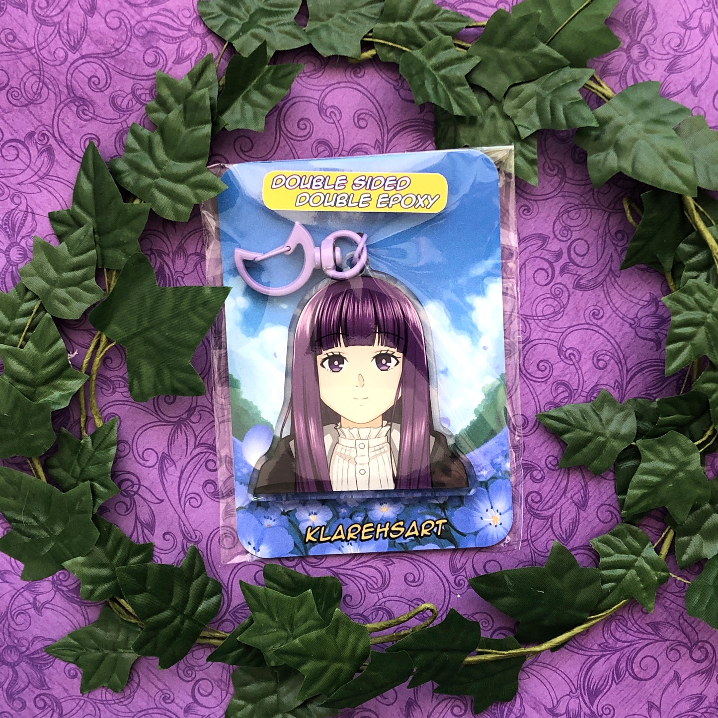 Human Mage Apprentice - Double Sided Double Epoxy Acrylic Keychain Charm