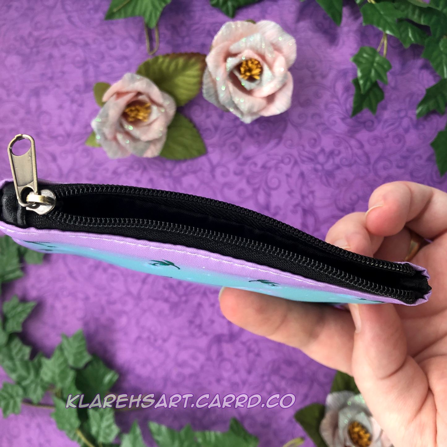 Irisenia Flower Zipper Pouch