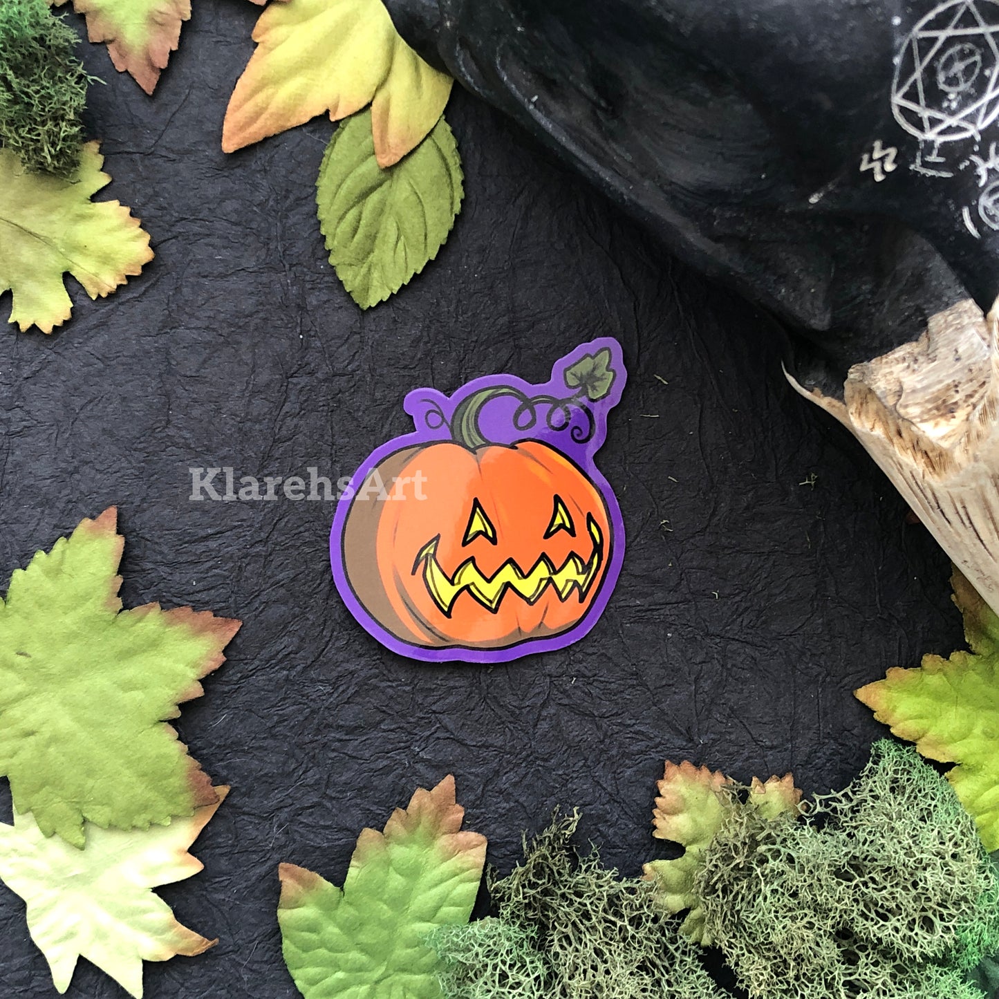 Halloween Smiling Jack-o-Lantern Sticker