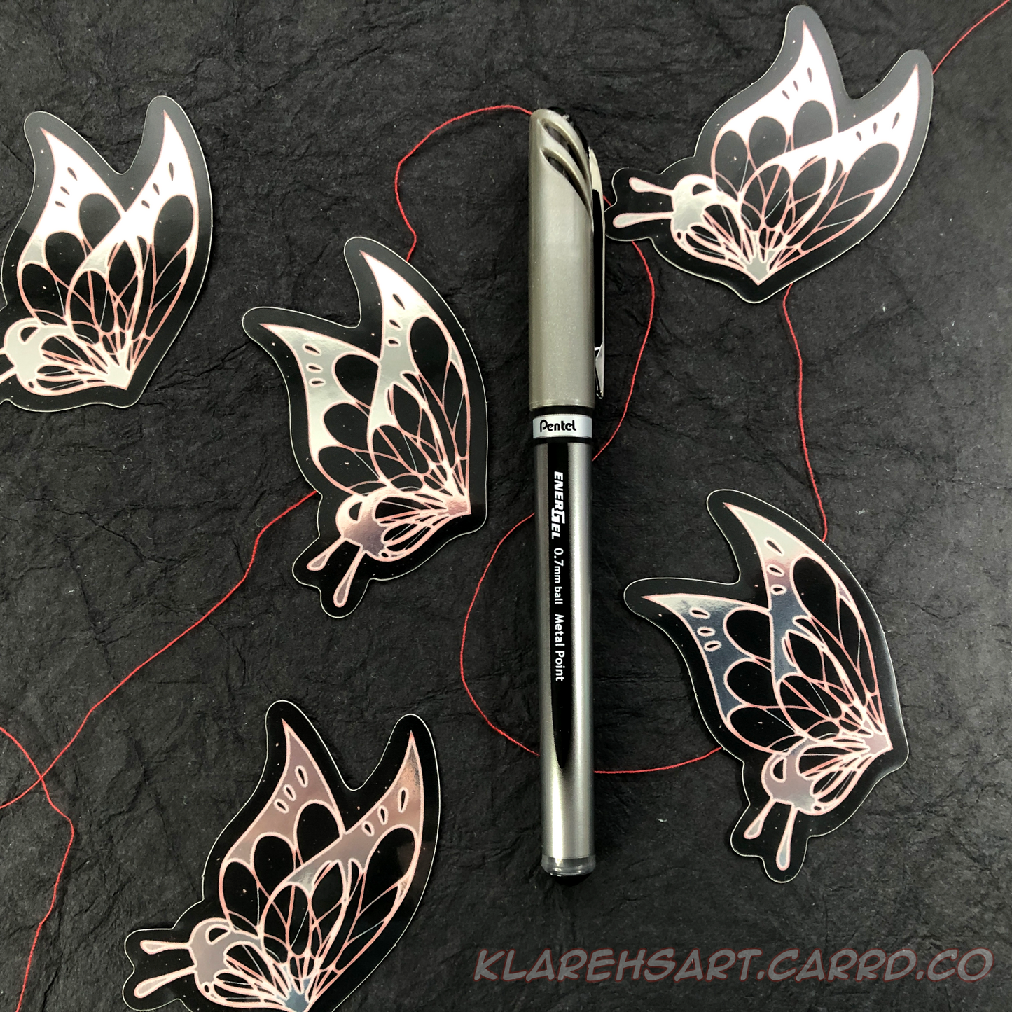 Ghostly Spirit Butterfly Holographic Mirror Sticker