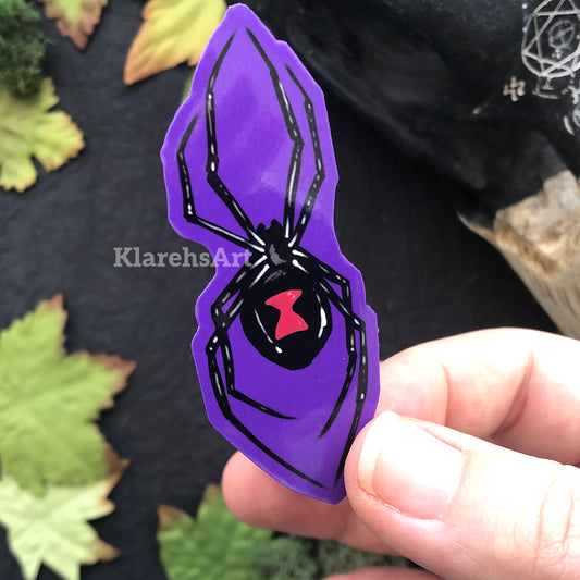 Halloween Black Widow Spider Sticker