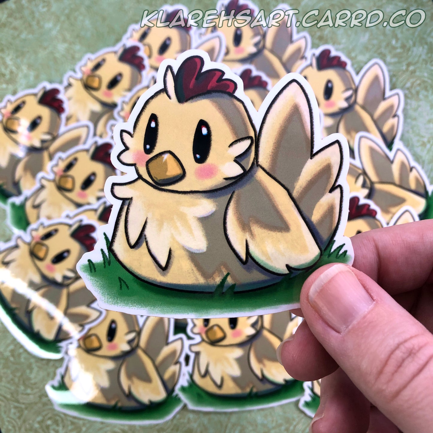 Fluffy Cute Chicken Sticker