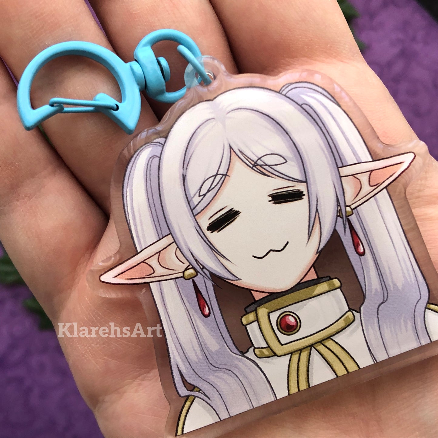 Elven Mage - Double Sided Double Epoxy Acrylic Keychain Charm