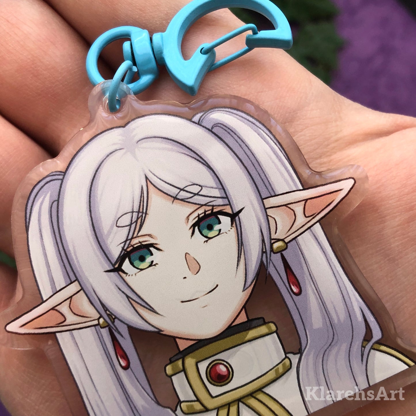 Elven Mage - Double Sided Double Epoxy Acrylic Keychain Charm