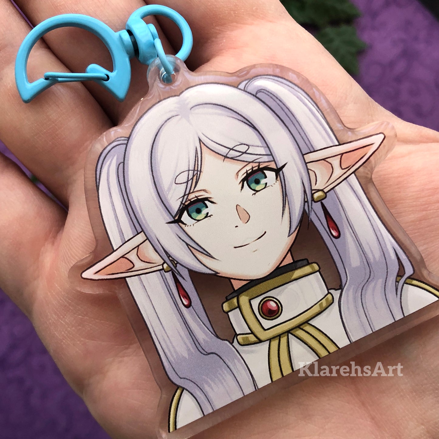 Elven Mage - Double Sided Double Epoxy Acrylic Keychain Charm