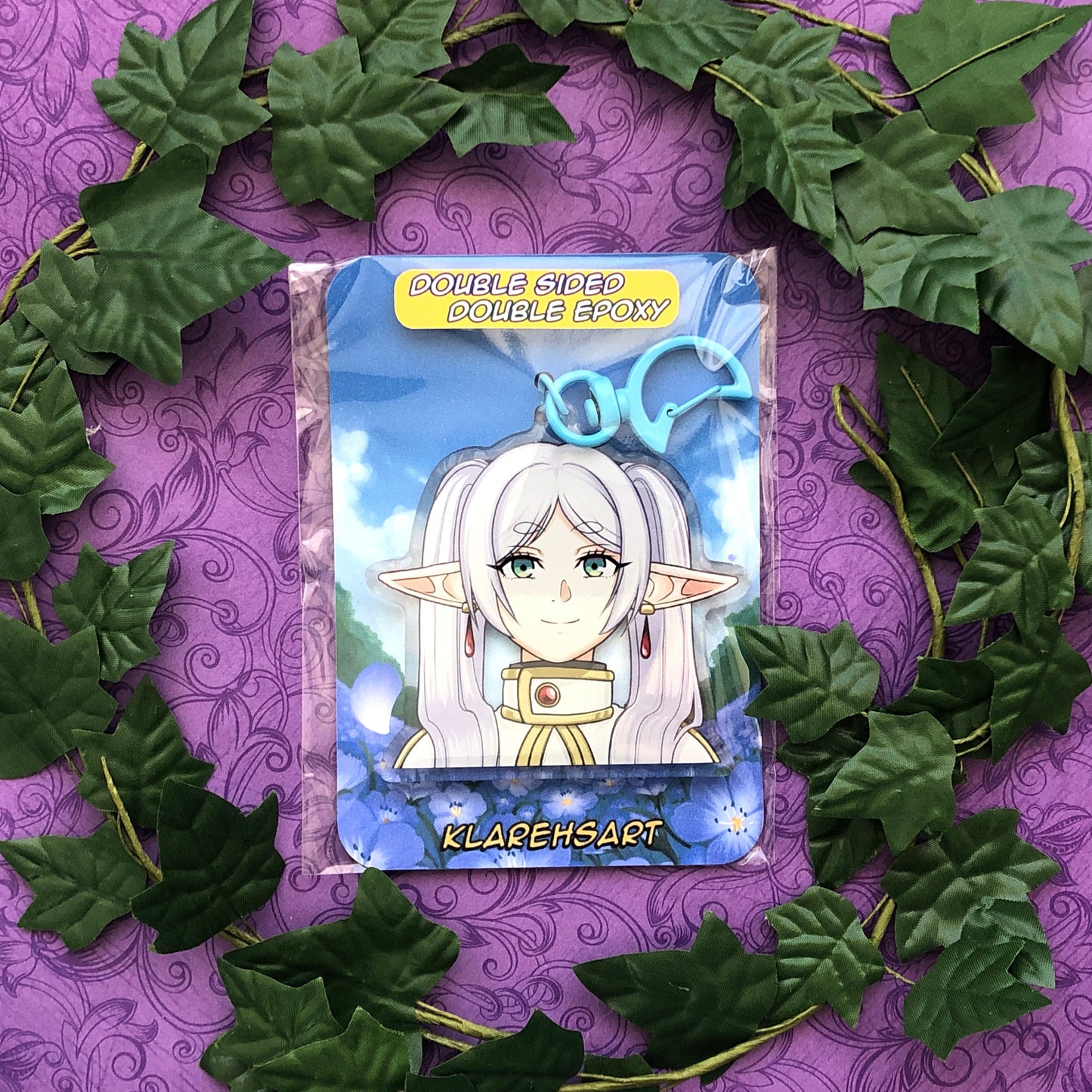 Elven Mage - Double Sided Double Epoxy Acrylic Keychain Charm