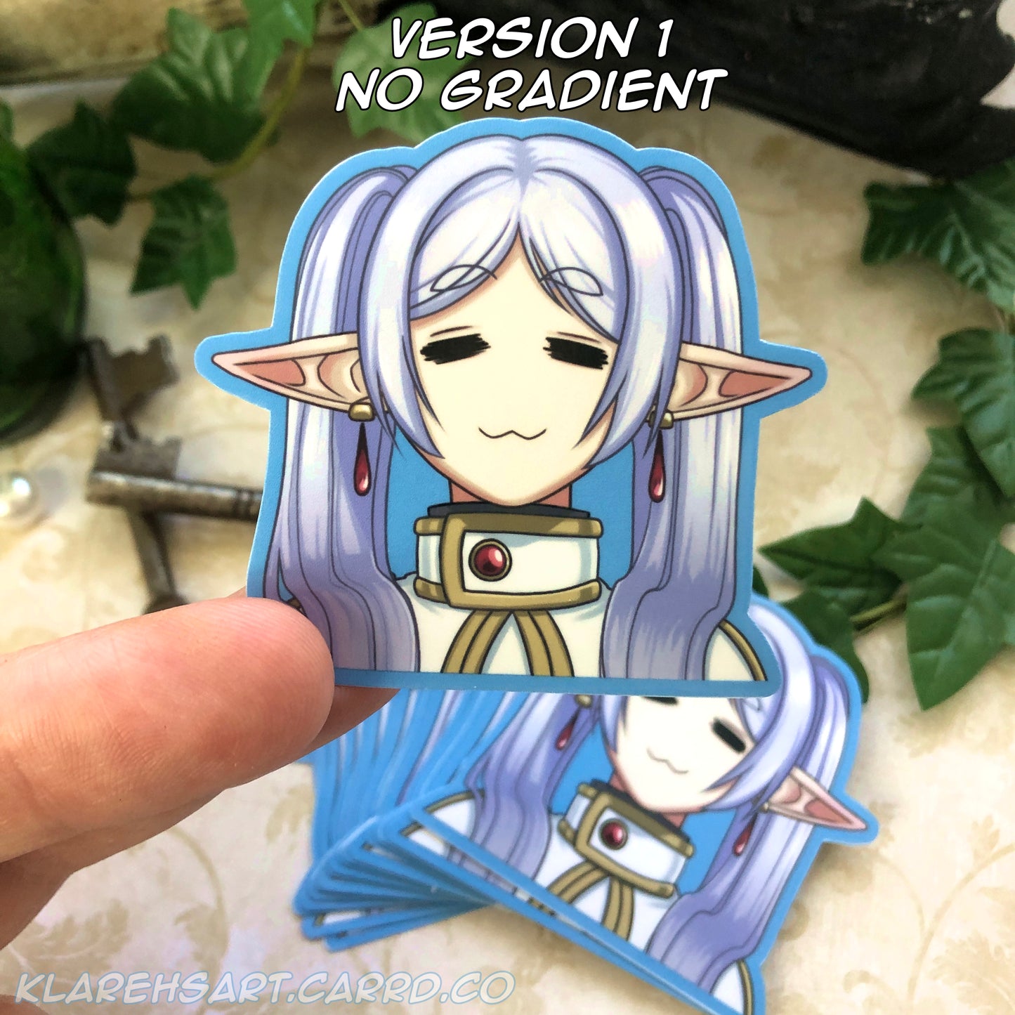 Elven Mage Smile & Stressed - Sticker