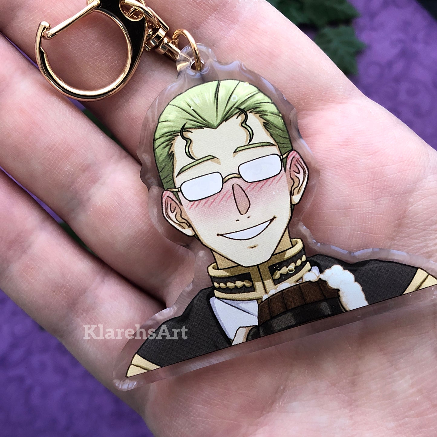 Drunk Priest - Double Sided Double Epoxy Acrylic Keychain Charm