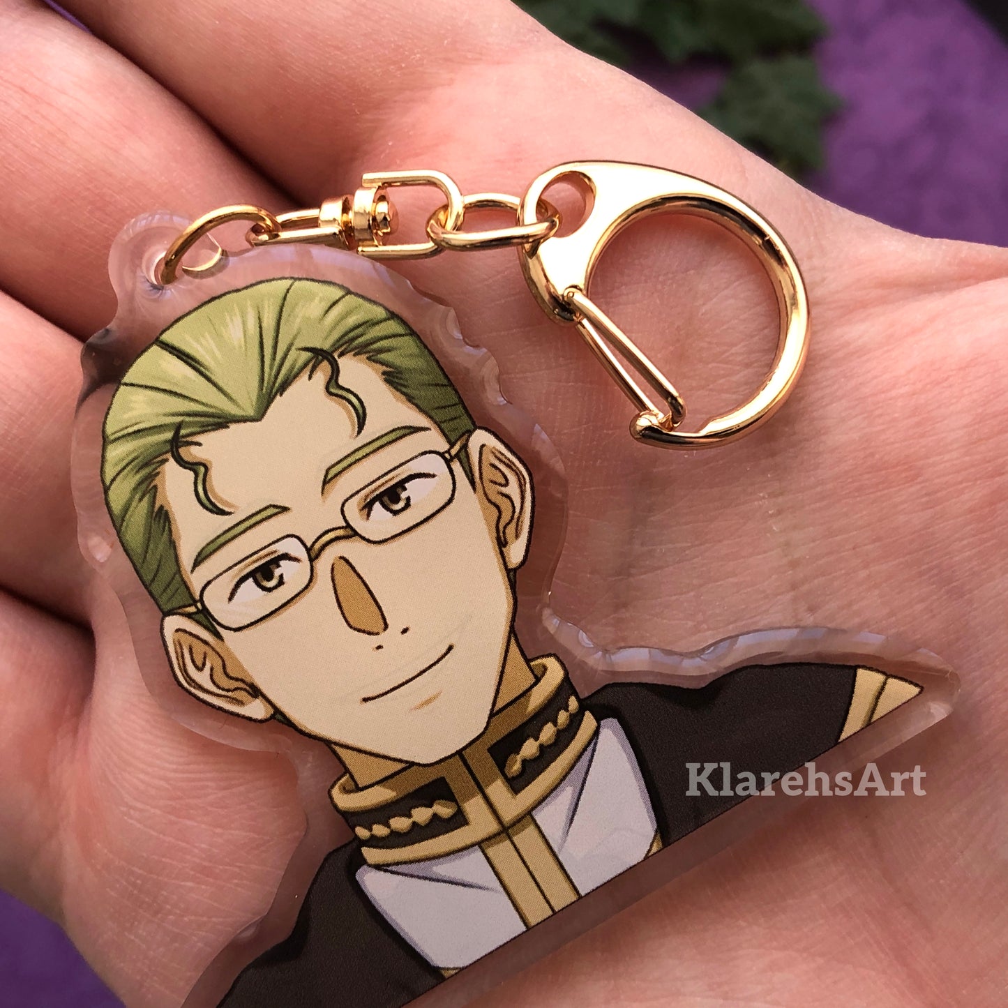 Drunk Priest - Double Sided Double Epoxy Acrylic Keychain Charm