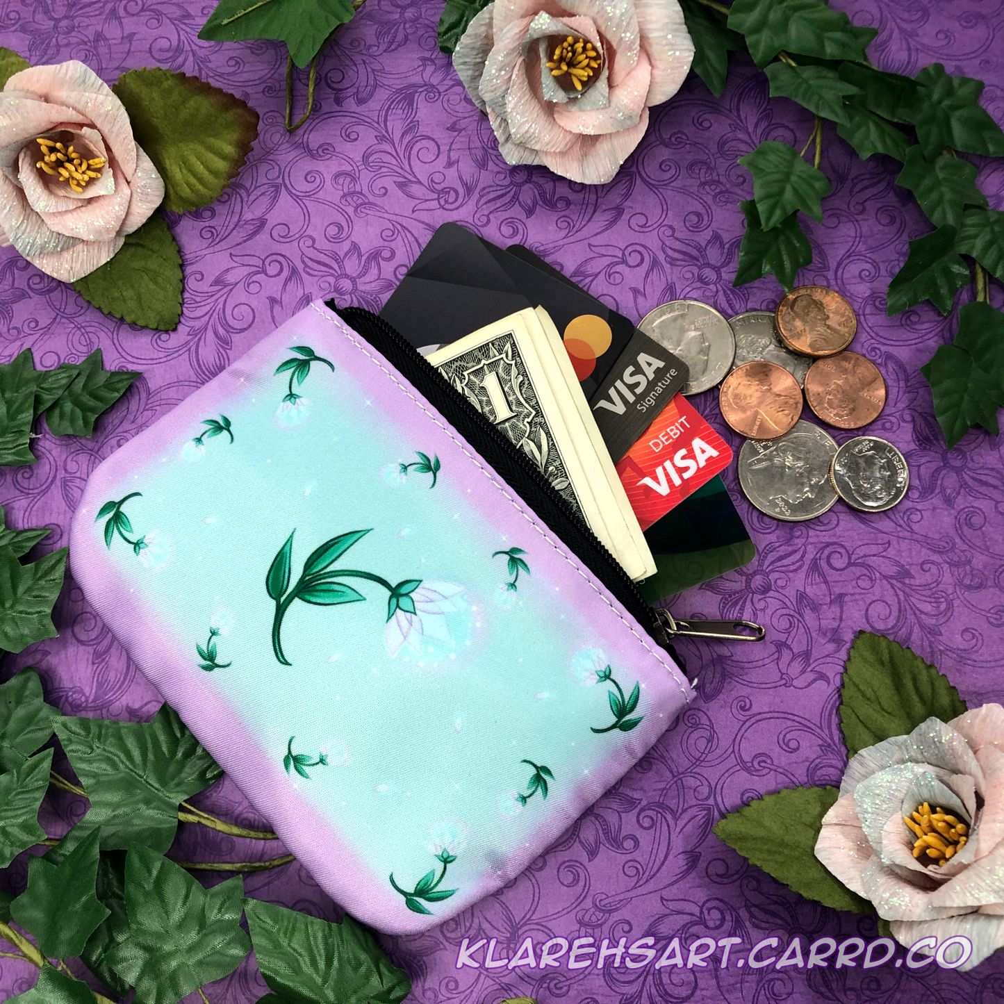 Irisenia Flower Coin Pouch