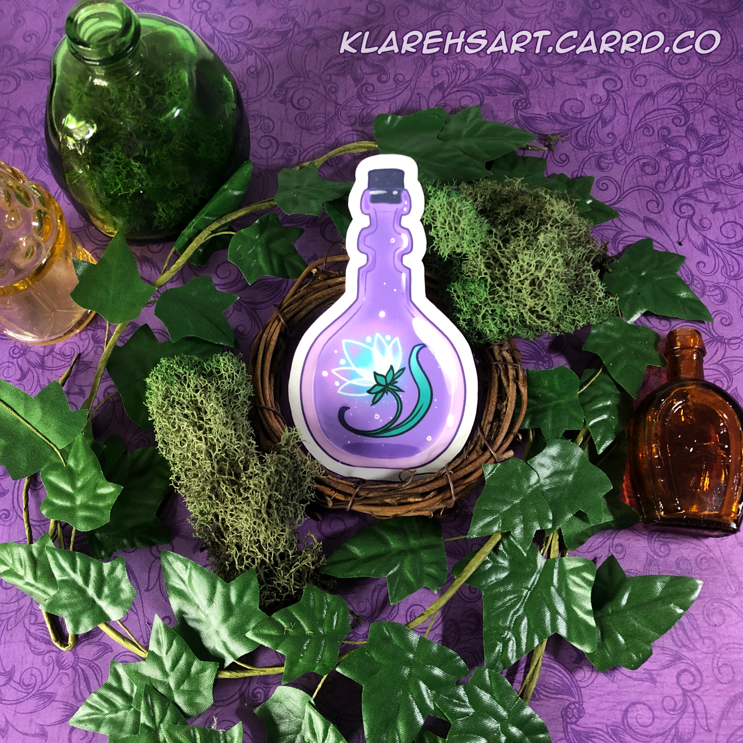 Irisenia Bloom Potion Bottle Sticker