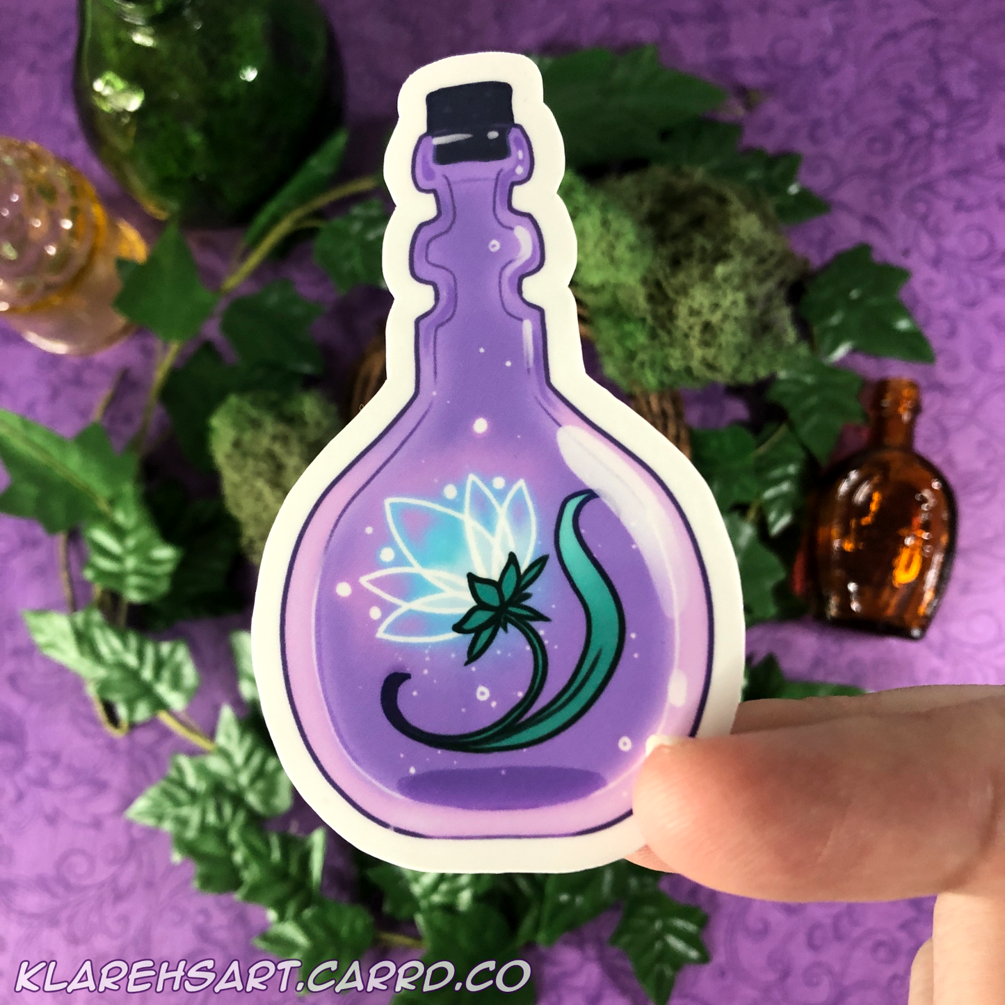 Irisenia Bloom Potion Bottle Sticker