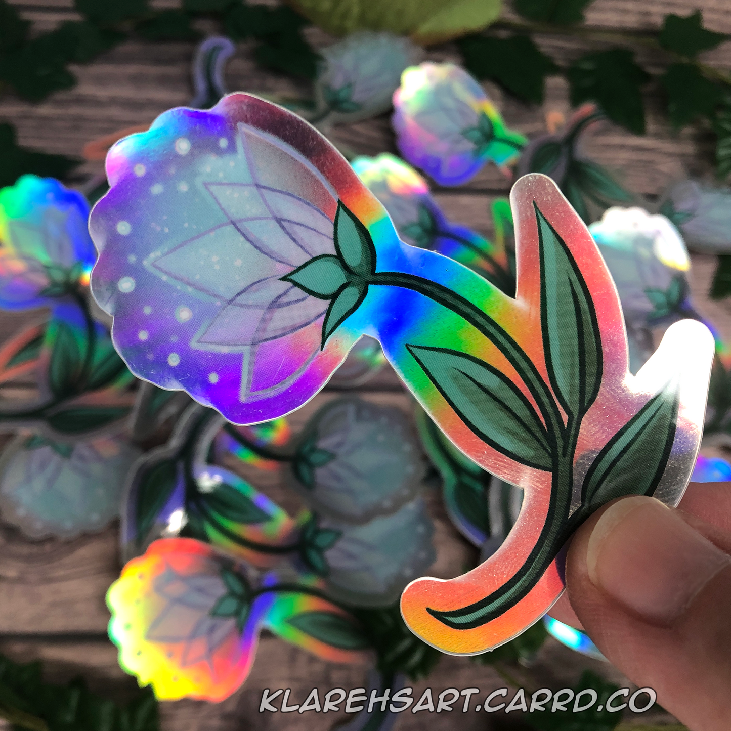 Irisenia Bloom Rainbow Holographic Sticker