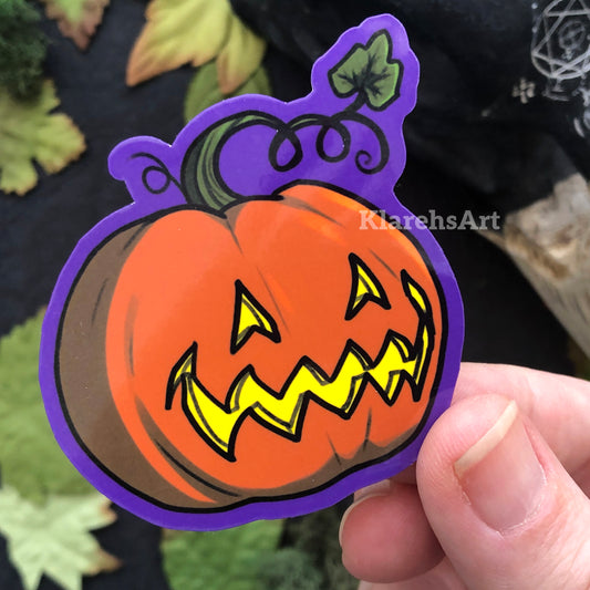 Halloween Smiling Jack-o-Lantern Sticker