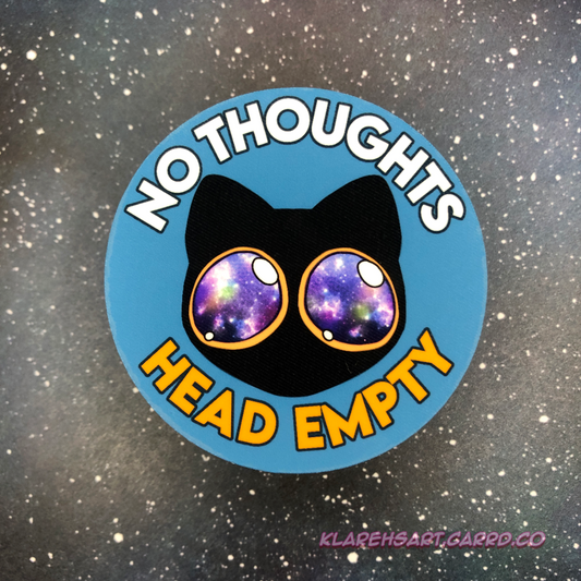 No Thoughts Head Empty Sticker