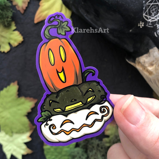 Halloween Pumpkin Stack Sticker