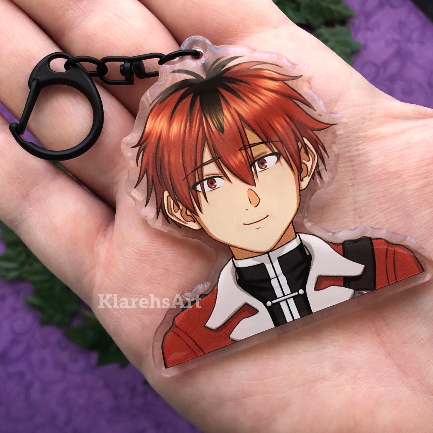 Red Warrior - Double Sided Double Epoxy Acrylic Keychain Charm